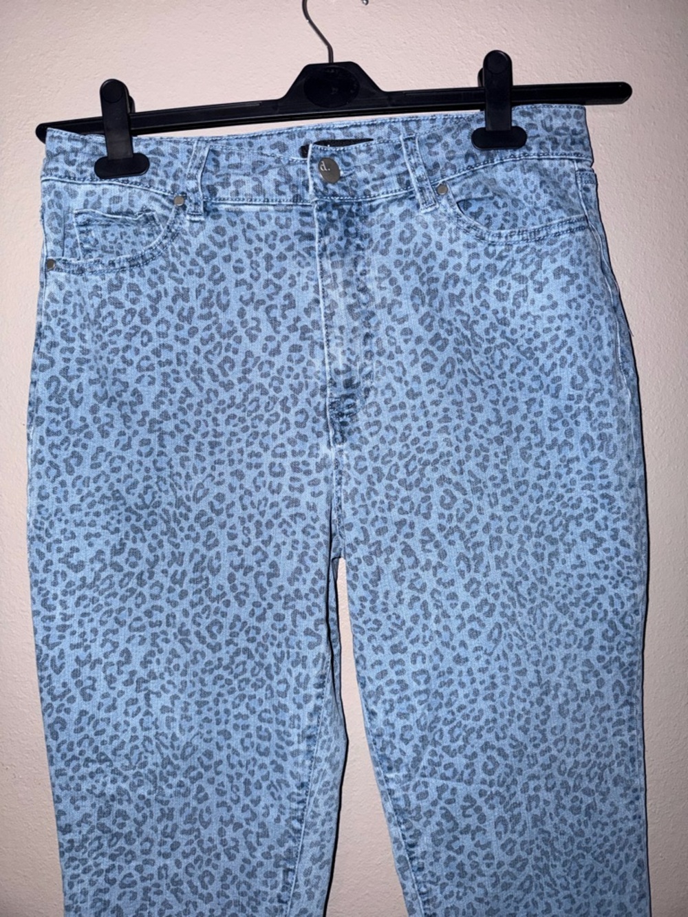 d. jeans Light Blue Leopard Skinny Jeans - Picture 3 of 5